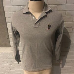 Polo by Ralph Lauren Gray Shirt with Iconic RL Bear Embroidery- Pre-loved